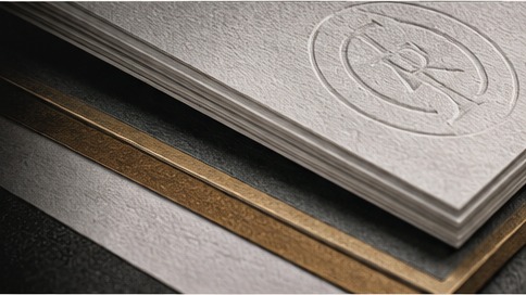 Papiers de création et reliefs d’impression — visuel de démonstration